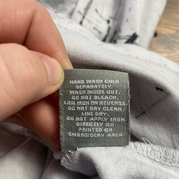 Play Cloths Our Gang T-Shirt Men's 2XL Ink Splatter White Black Red Emblem - Picture 6 of 9